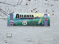 USA - Atlanta IL - Atlanta Route 66 Park Sign (9 Apr 2009)